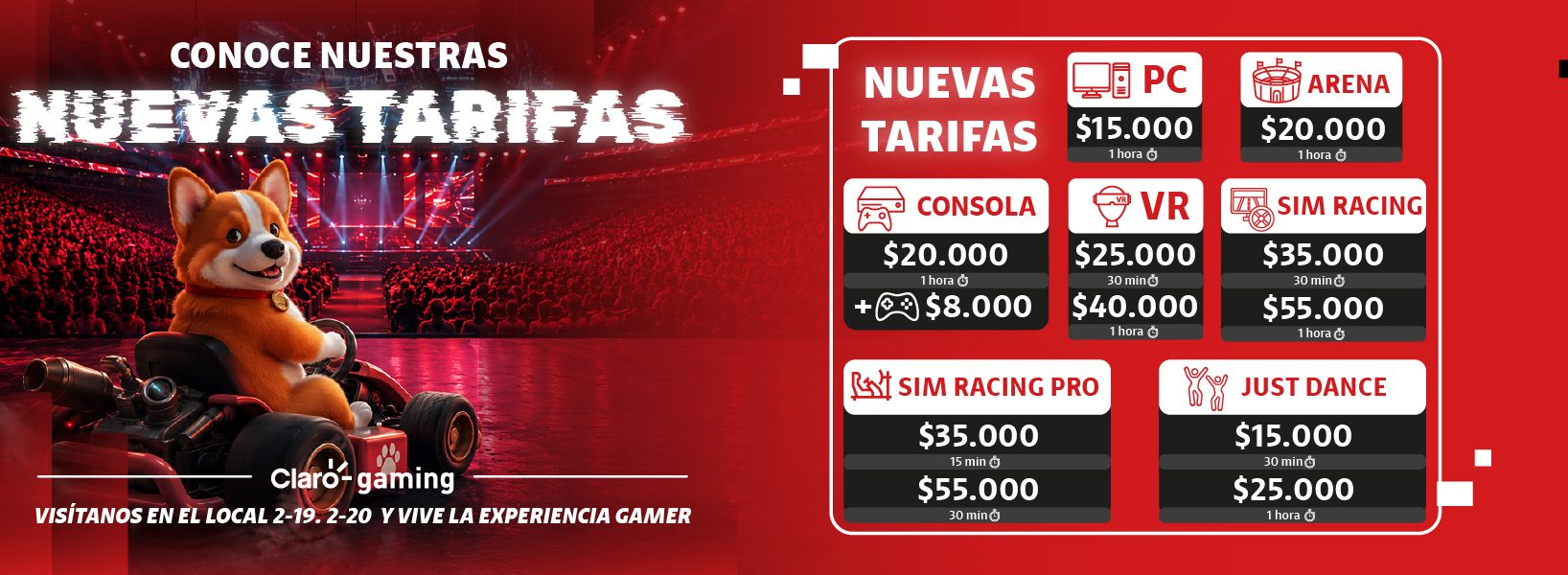 Banner nuevas tarifas Claro Gaming1800x600